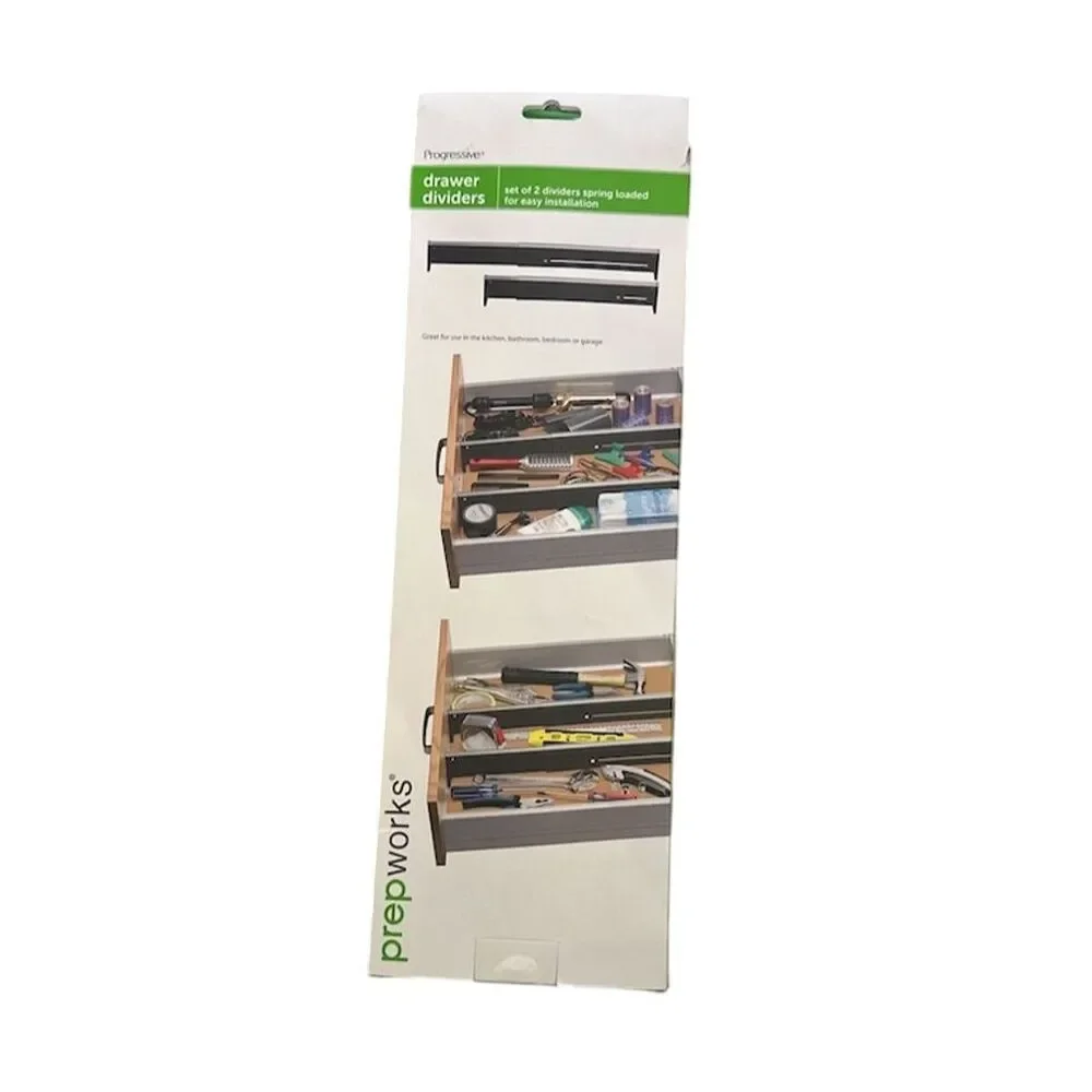 Prepworks Adjustable Drawer Dividers Set of 2 Storage Organizers